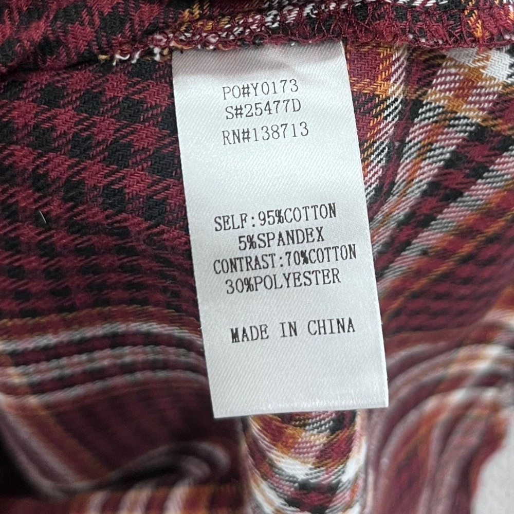 Doe & Rae Womens Gray Layered Plaid Dress Medium Burgundy School Girl Preppy - Picture 6 of 12